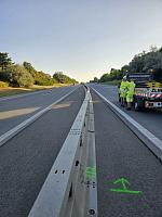 Demontáž lehce demontovatelných svodidel na D1